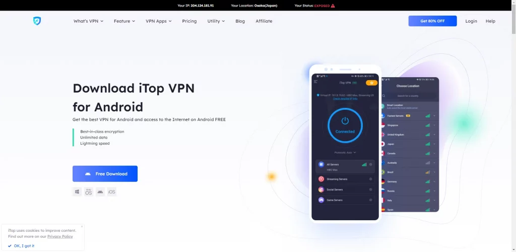 iTop VPN加速器官网-iTop加速器安卓IOS下载地址